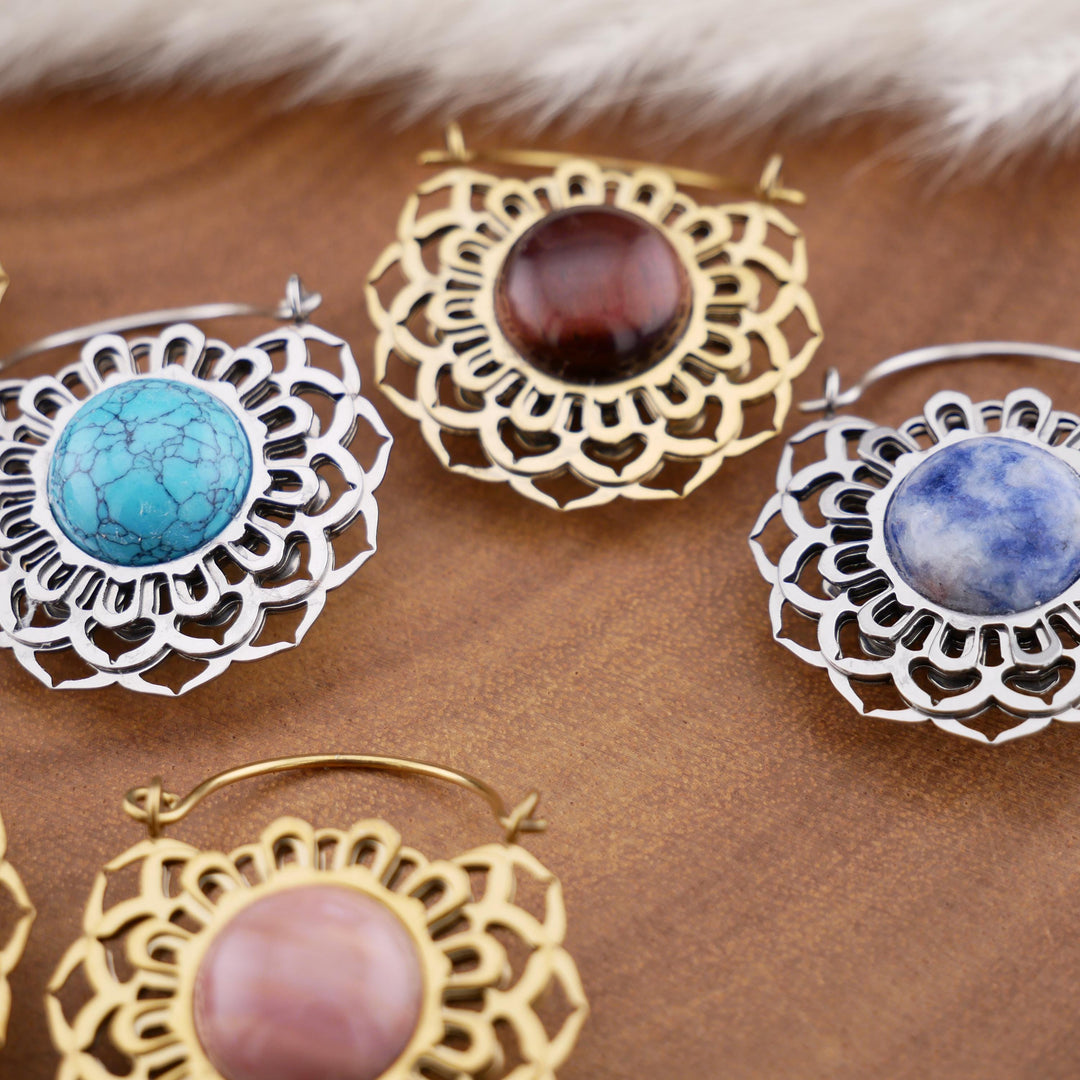 Paar Ohrringe Chirurgenstahl Gold und Silber - JJ-7