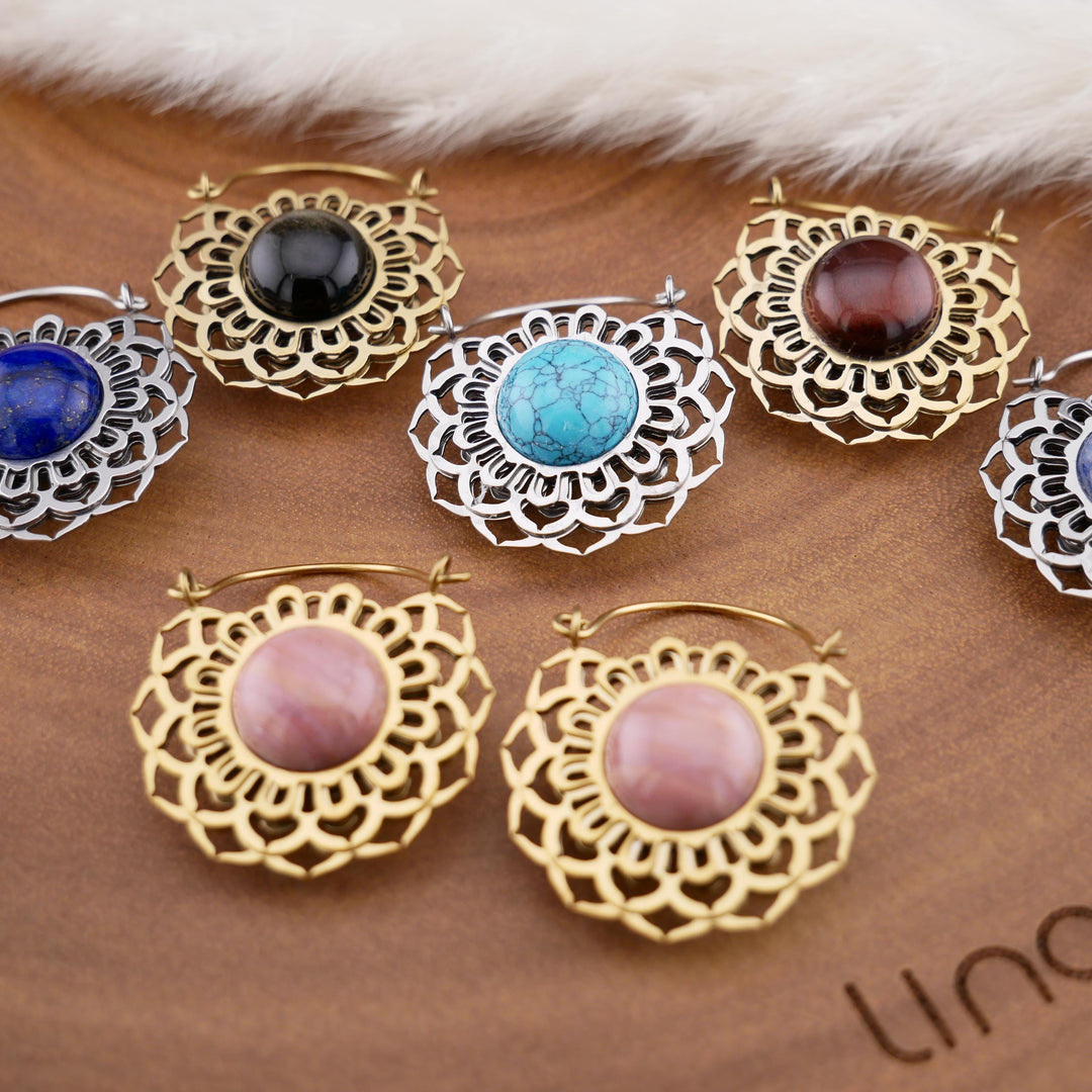 Paar Ohrringe Chirurgenstahl Gold und Silber - JJ-7