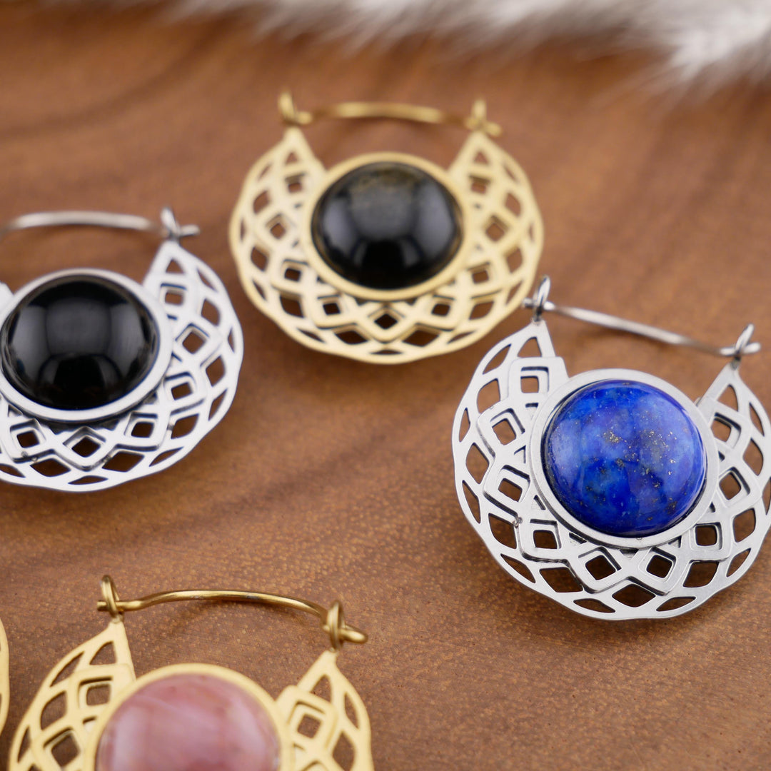 Paar Ohrringe Chirurgenstahl Gold und Silber - JJ-7