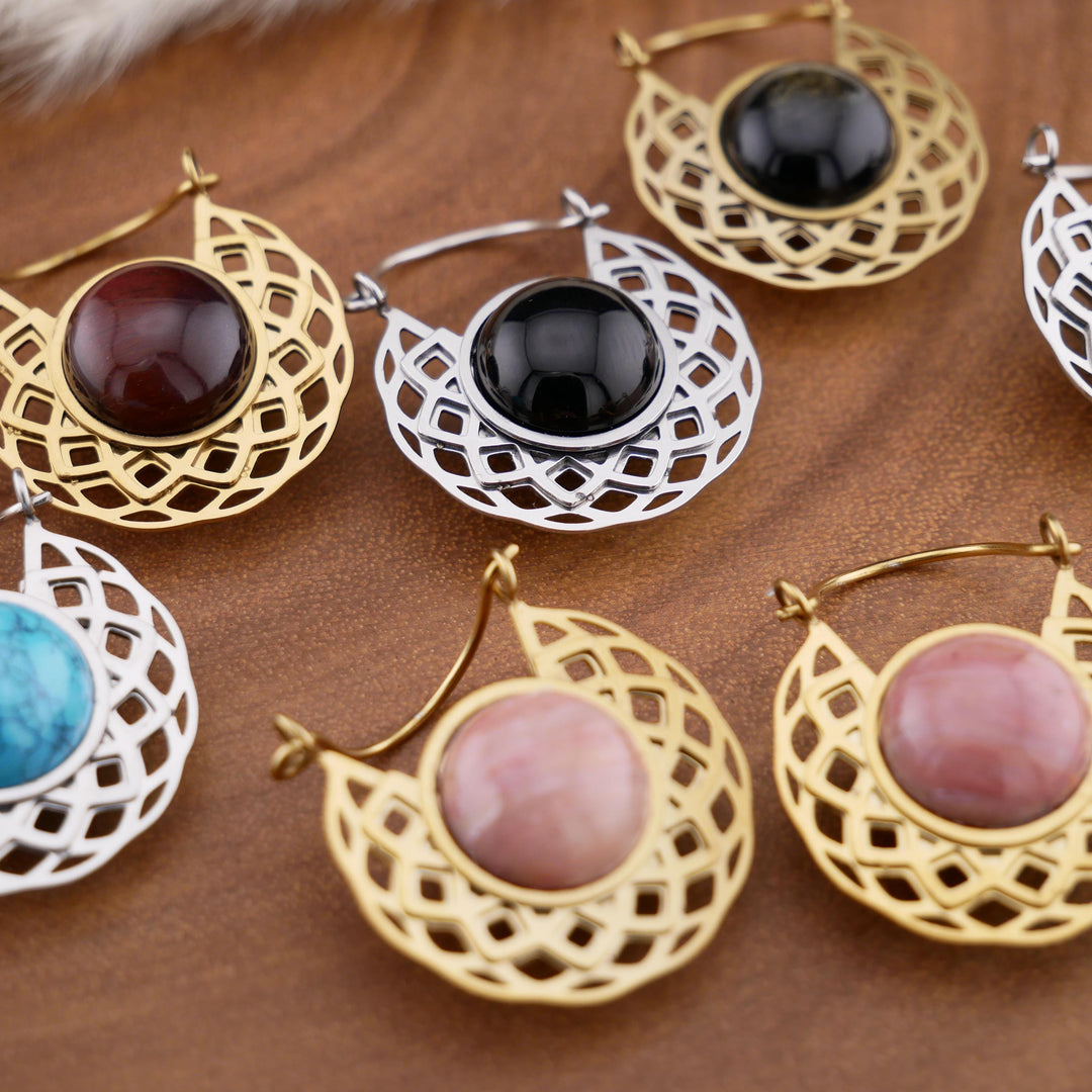 Paar Ohrringe Chirurgenstahl Gold und Silber - JJ-7