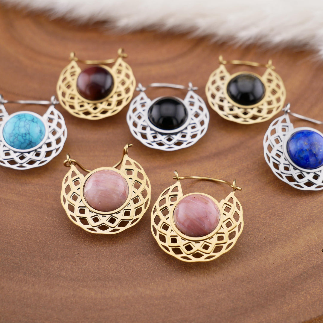 Paar Ohrringe Chirurgenstahl Gold und Silber - JJ-7