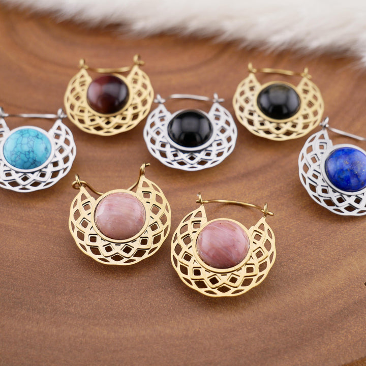 Paar Ohrringe Chirurgenstahl Gold und Silber - JJ-7