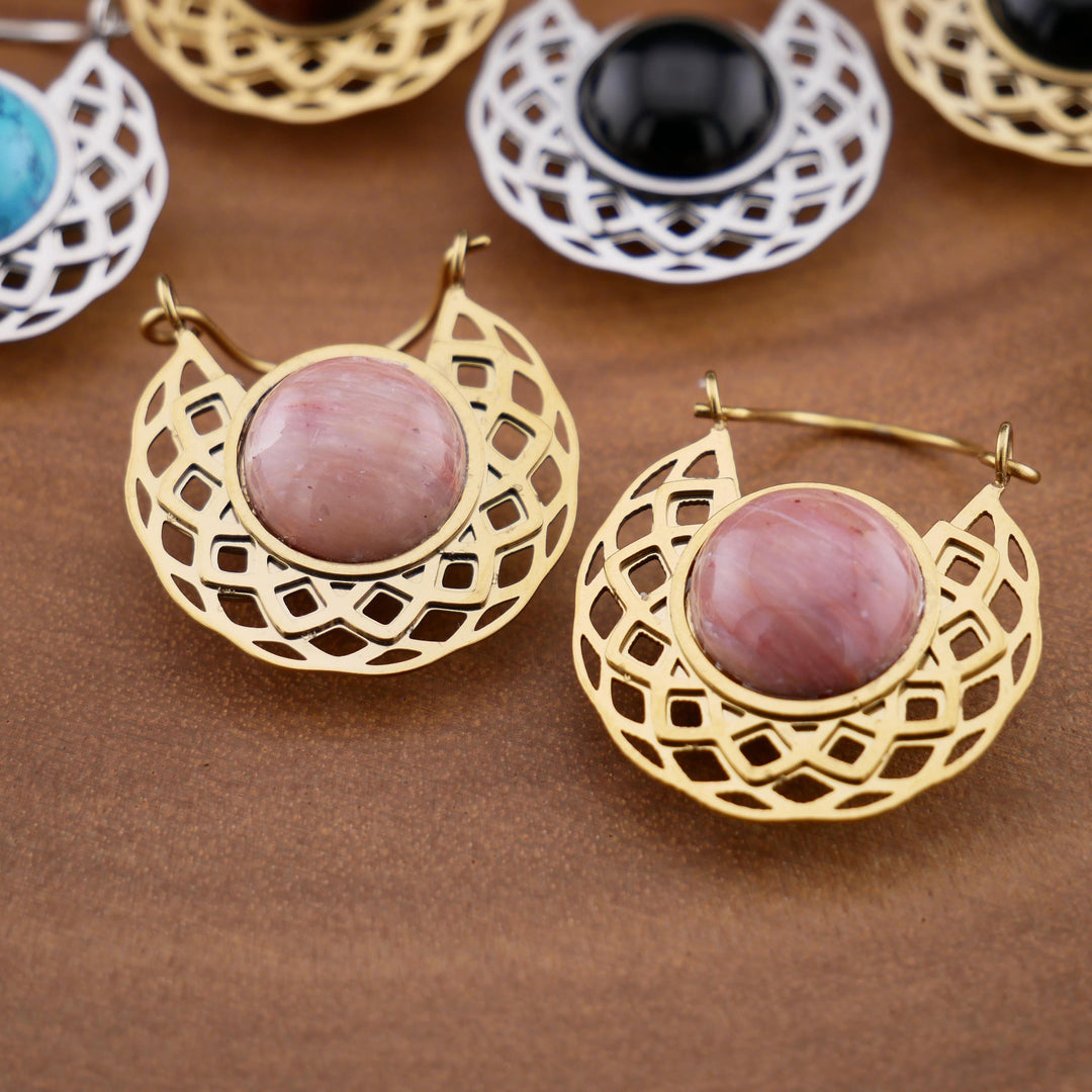 Paar Ohrringe Chirurgenstahl Gold und Silber - JJ-7