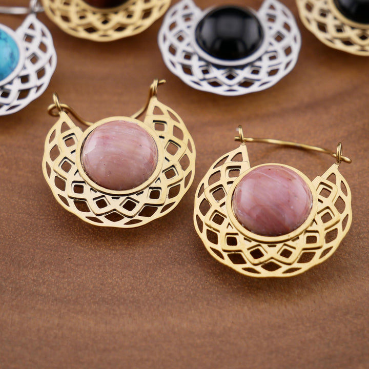 Paar Ohrringe Chirurgenstahl Gold und Silber - JJ-7