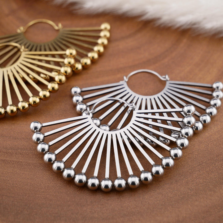 Paar Ohrringe Chirurgenstahl Gold und Silber - JJ-7