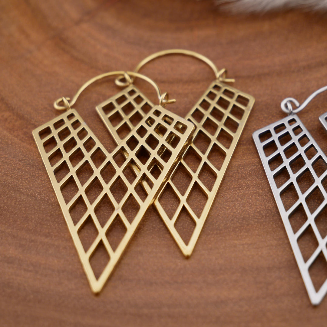 Paar Ohrringe Chirurgenstahl Gold und Silber - JJ-7