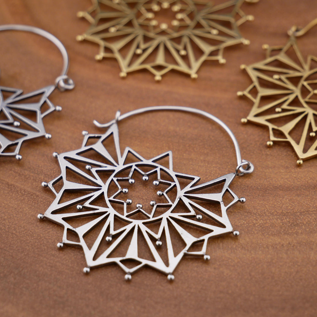 Paar Ohrringe Chirurgenstahl Gold und Silber - JJ-7