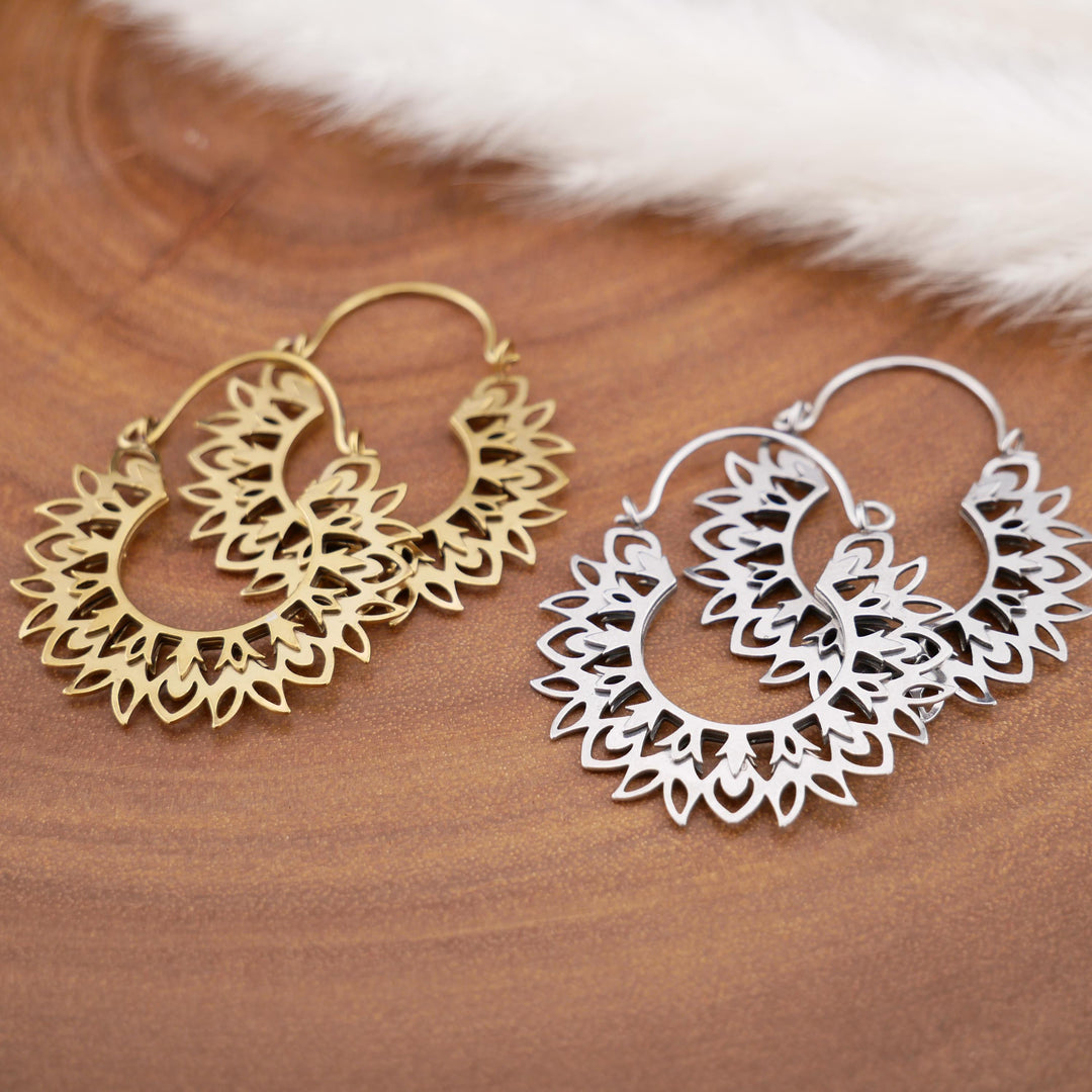 Paar Ohrringe Chirurgenstahl Gold und Silber - JJ-7