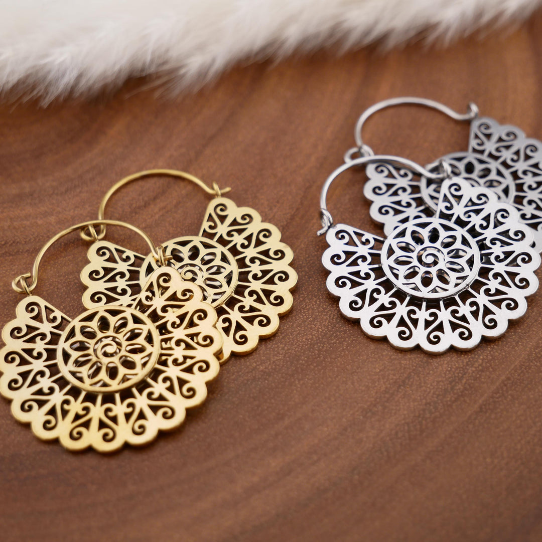 Paar Ohrringe Chirurgenstahl Gold und Silber - JJ-7