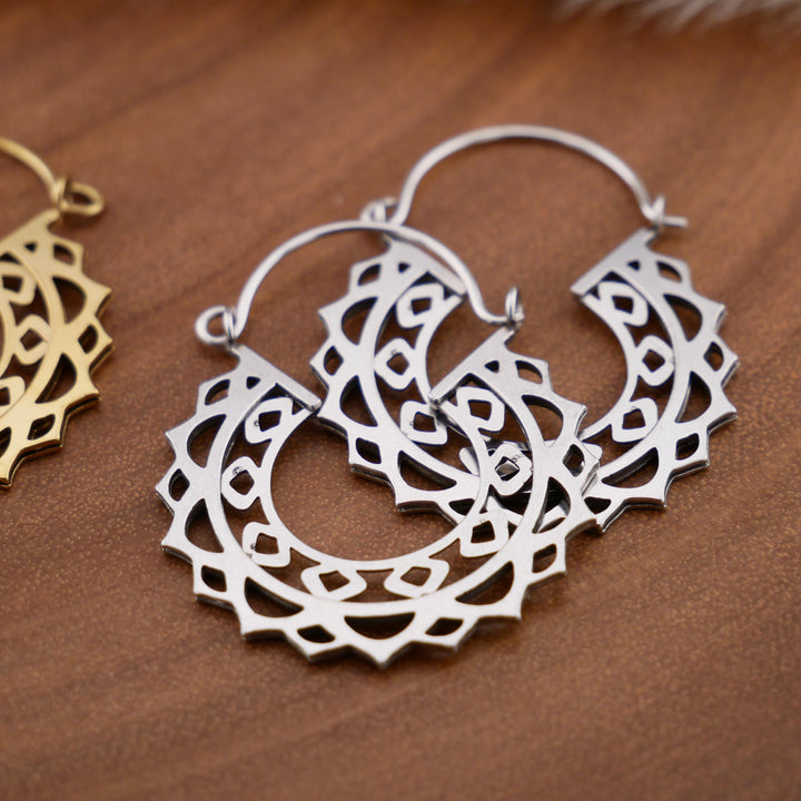 Paar Ohrringe Chirurgenstahl Gold und Silber - JJ-7