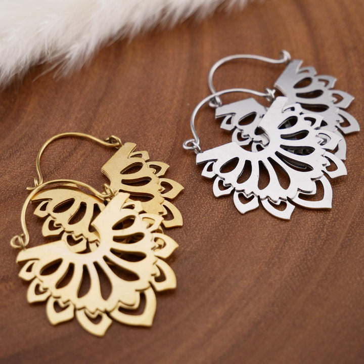 Paar Ohrringe Chirurgenstahl Gold und Silber - JJ-7