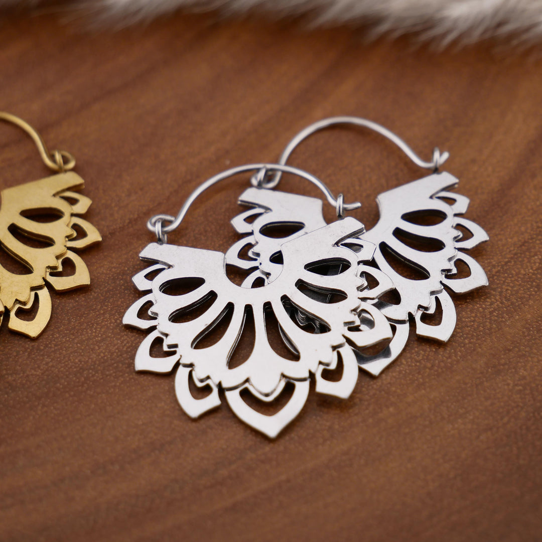 Paar Ohrringe Chirurgenstahl Gold und Silber - JJ-7