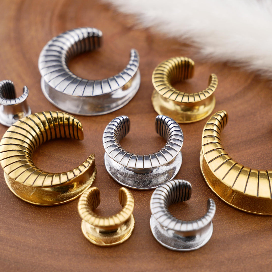 1x Saddle Tunnel Gold Silber 8-25mm - S1