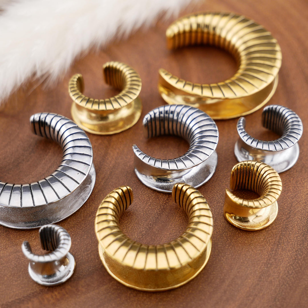 1x Saddle Tunnel Gold Silber 8-25mm - S1