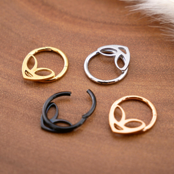 Chirurgenstahl Piercing Ring Gold Silber Rosegold Schwarz - 1R/09