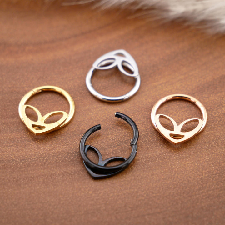 Chirurgenstahl Piercing Ring Gold Silber Rosegold Schwarz - 1R/09