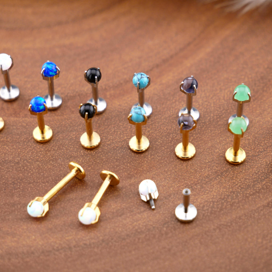 Piercing Stecker Labret Medusa Tragus Gewinde Chirurgenstahl - 1R/12