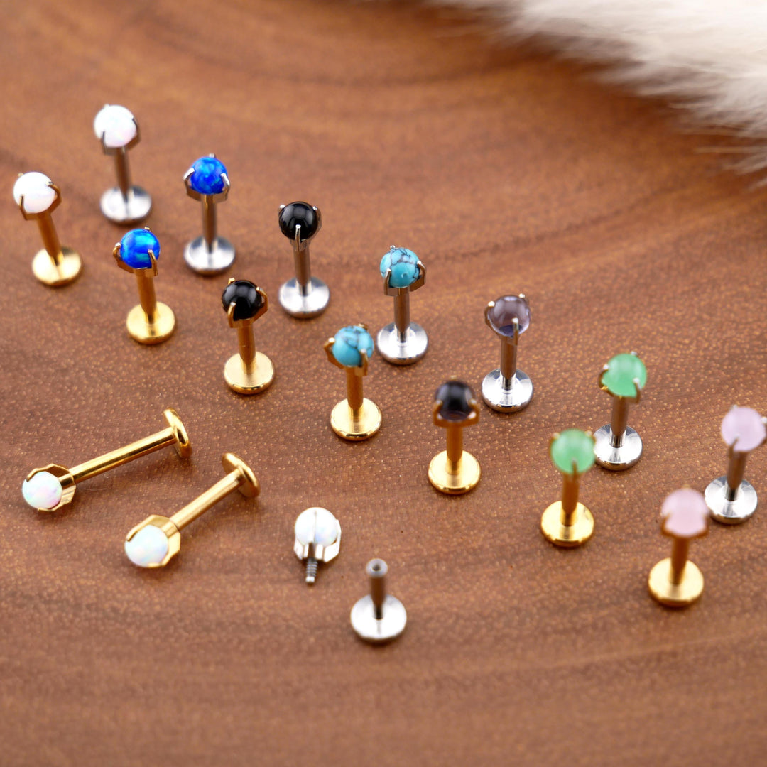 Piercing Stecker Labret Medusa Tragus Gewinde Chirurgenstahl - 1R/12