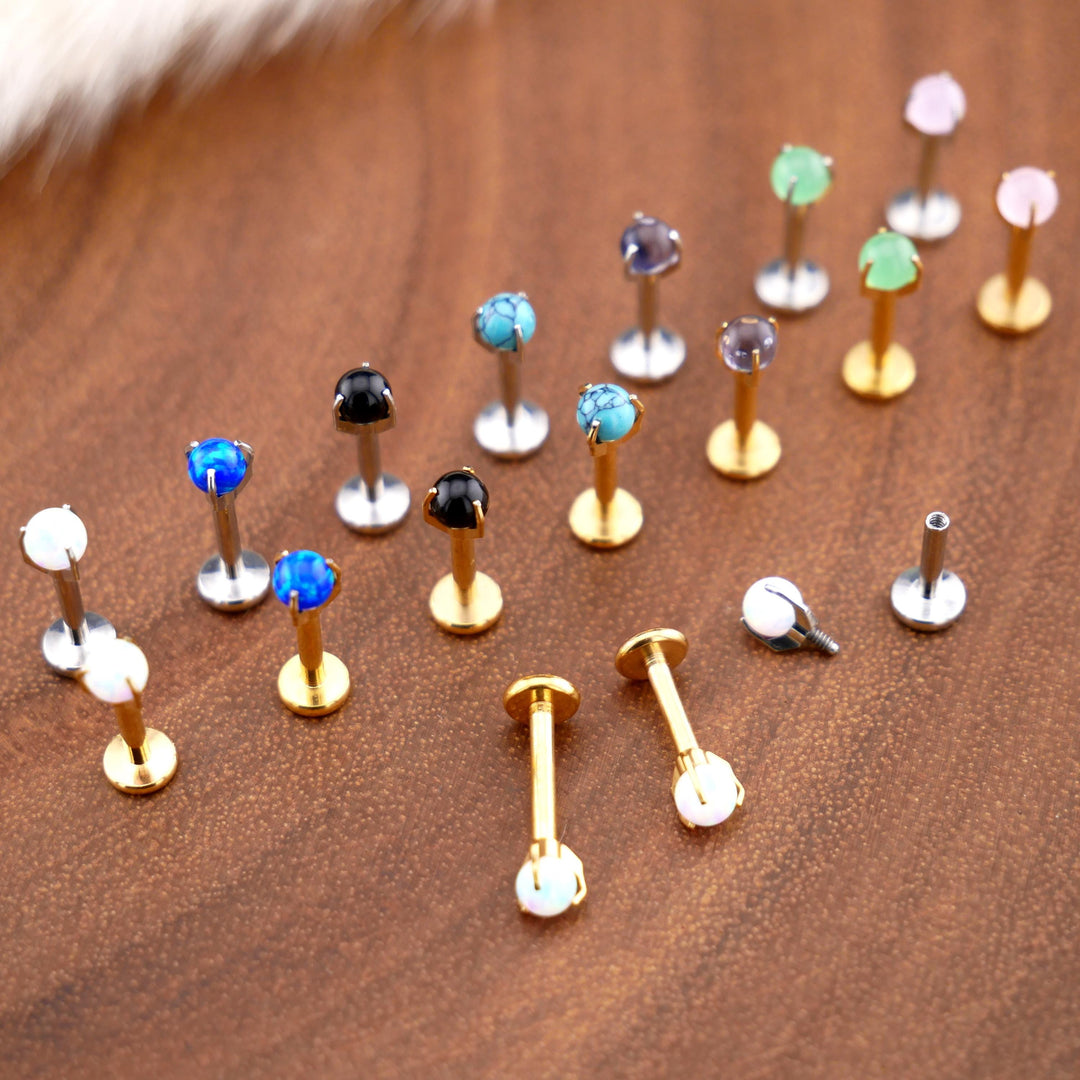 Piercing Stecker Labret Medusa Tragus Gewinde Chirurgenstahl - 1R/12