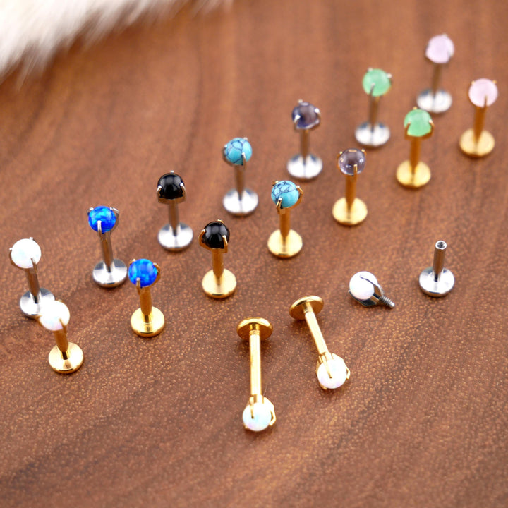 Piercing Stecker Labret Medusa Tragus Gewinde Chirurgenstahl - 1R/12