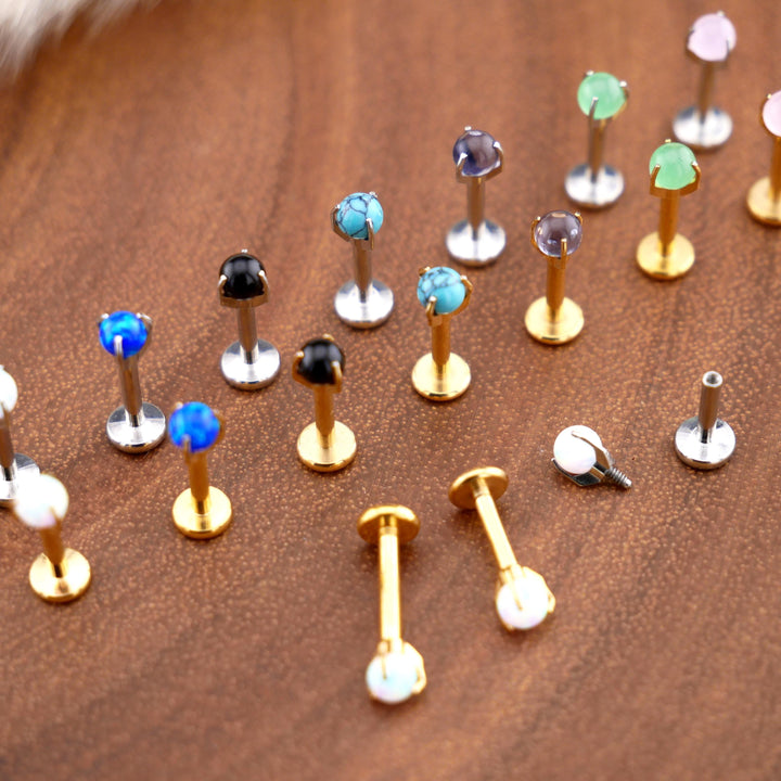 Piercing Stecker Labret Medusa Tragus Gewinde Chirurgenstahl - 1R/12