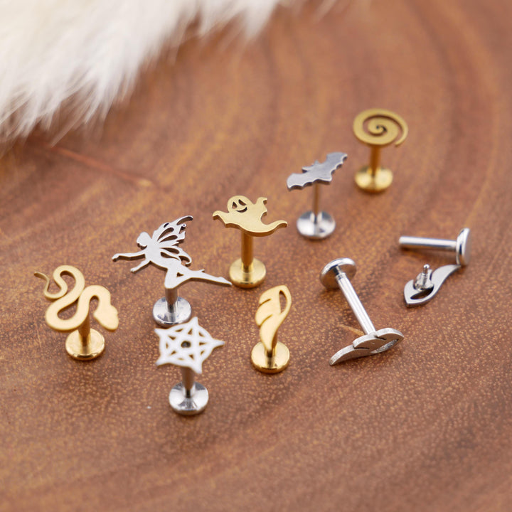 Piercing Stecker Labret aus Chirurgenstahl - 1T/11-12