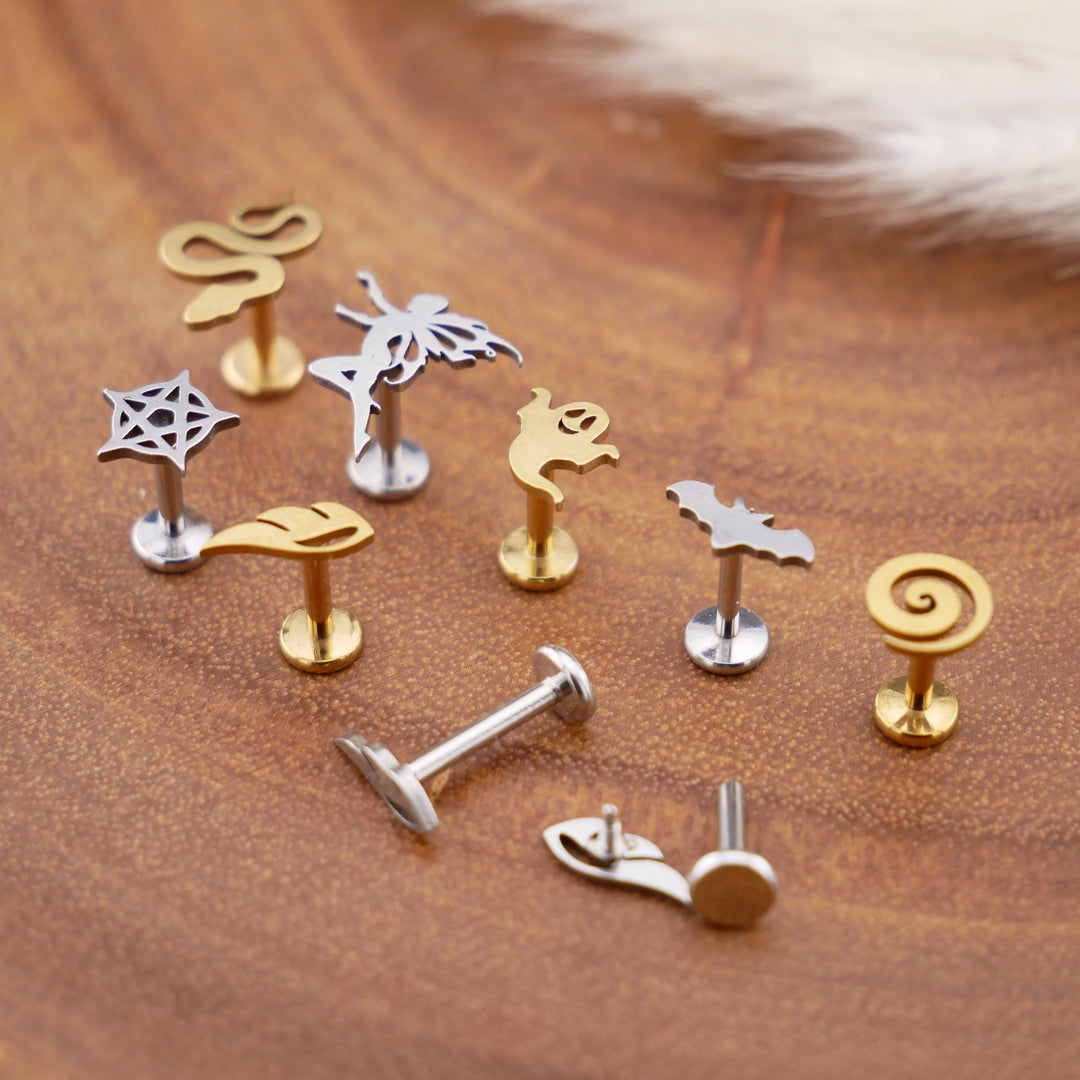 Piercing Stecker Labret aus Chirurgenstahl - 1T/11-12