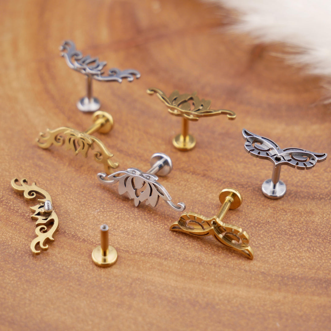 Piercing Stecker Labret aus Chirurgenstahl - 1T/13