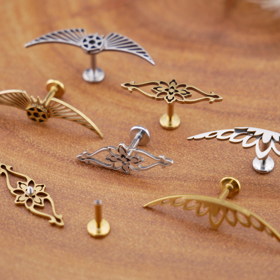 Piercing Stecker Labret aus Chirurgenstahl - 1T/14