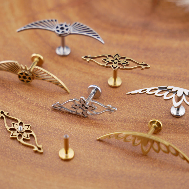 Piercing Stecker Labret aus Chirurgenstahl - 1T/14