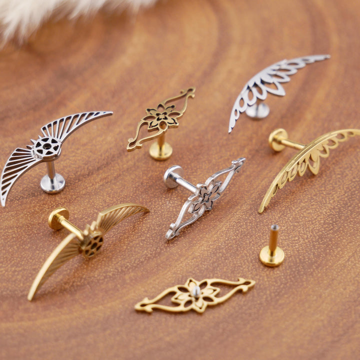 Piercing Stecker Labret aus Chirurgenstahl - 1T/14