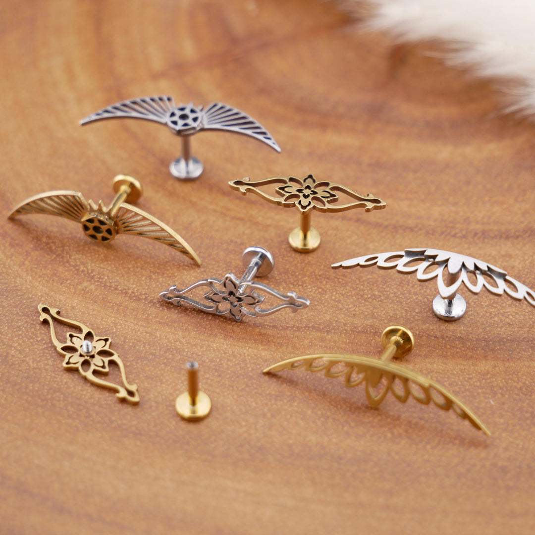 Piercing Stecker Labret aus Chirurgenstahl - 1T/14