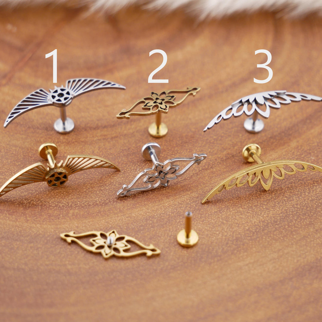 Piercing Stecker Labret aus Chirurgenstahl - 1T/14