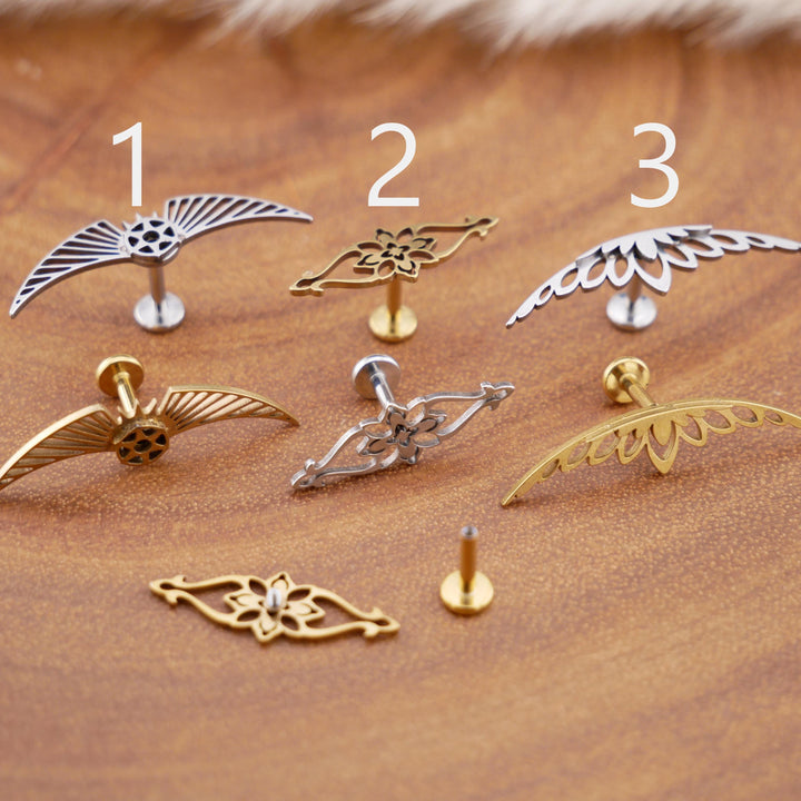 Piercing Stecker Labret aus Chirurgenstahl - 1T/14