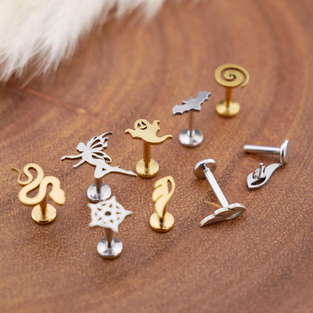 Piercing Stecker Labret aus Chirurgenstahl - 1T/11-12