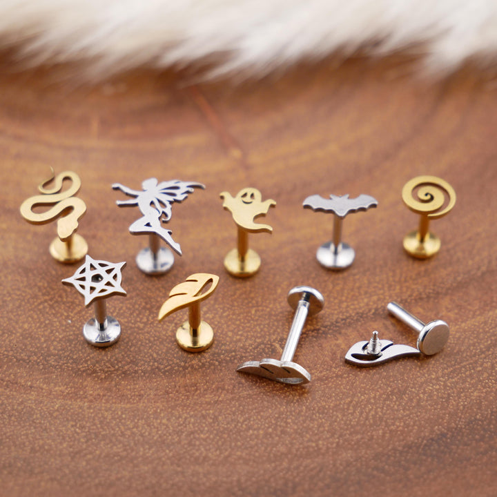 Piercing Stecker Labret aus Chirurgenstahl - 1T/11-12