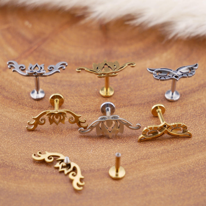 Piercing Stecker Labret aus Chirurgenstahl - 1T/13