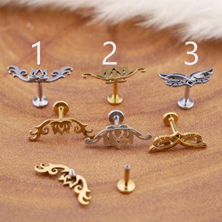 Piercing Stecker Labret aus Chirurgenstahl - 1T/13