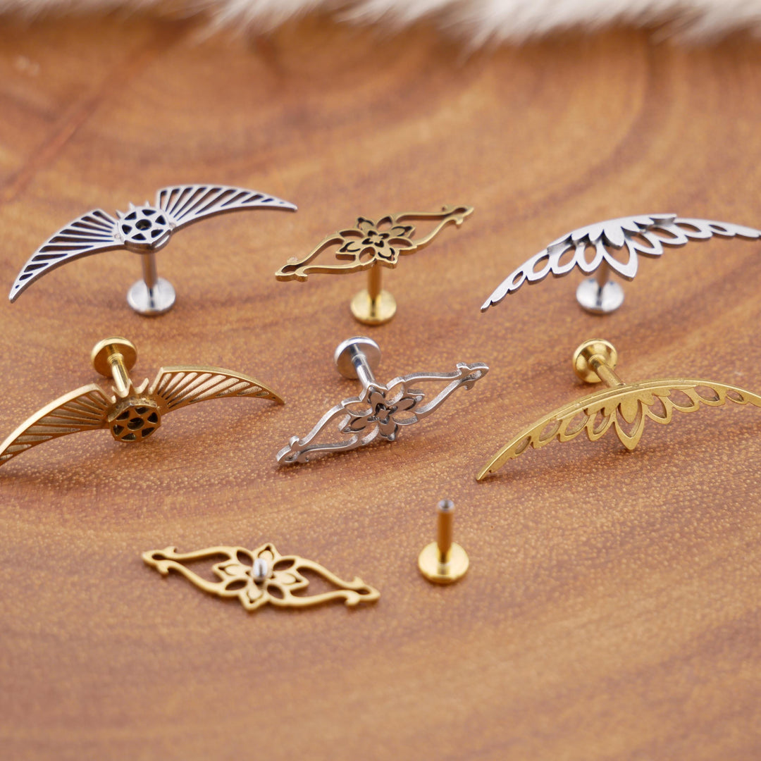 Piercing Stecker Labret aus Chirurgenstahl - 1T/14