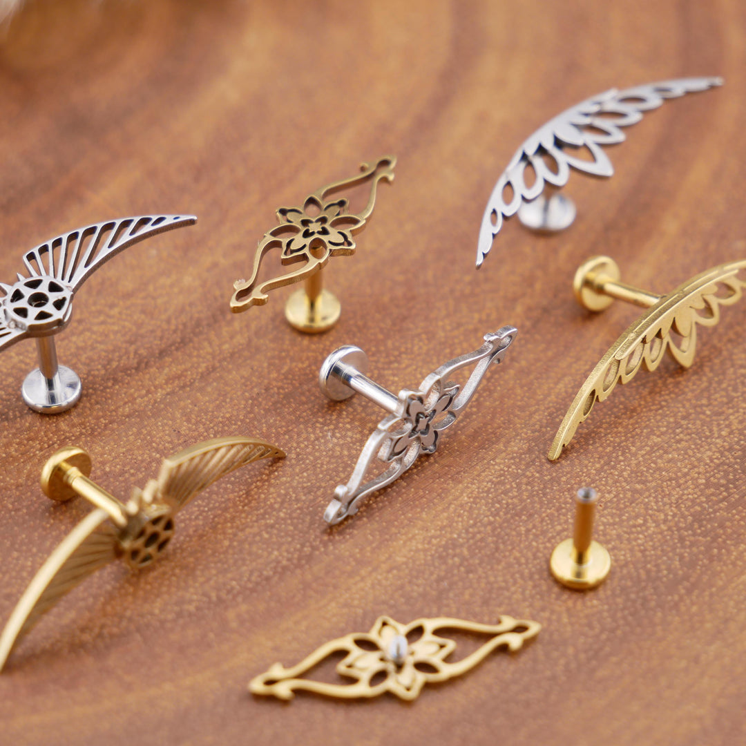 Piercing Stecker Labret aus Chirurgenstahl - 1T/14