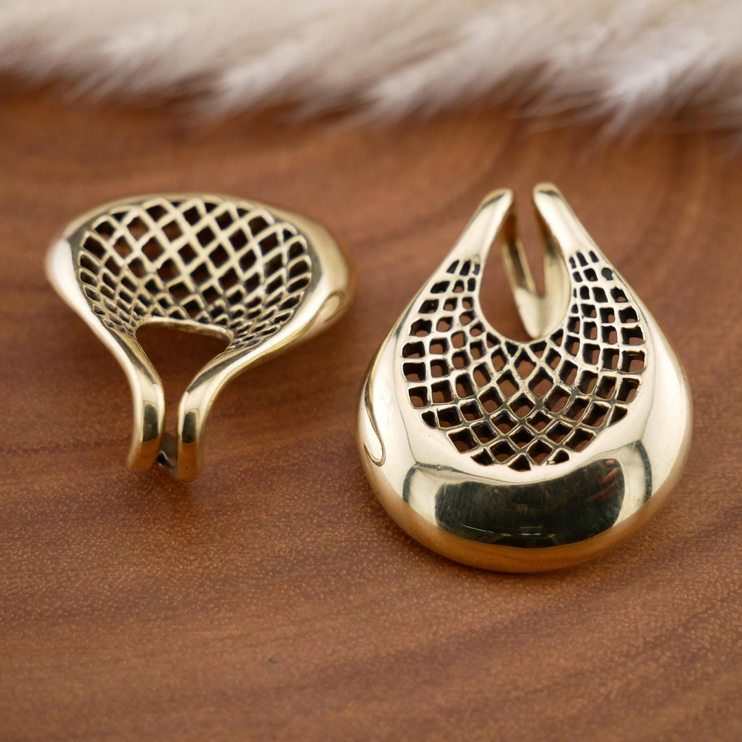 Paar Ohrgewichte aus Messing - FF-3