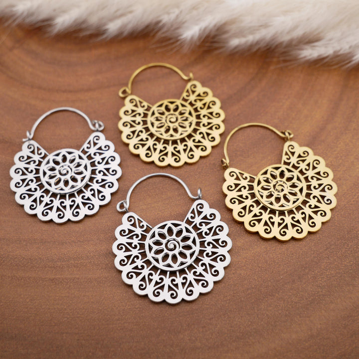 Paar Ohrringe Chirurgenstahl Gold und Silber - JJ-7