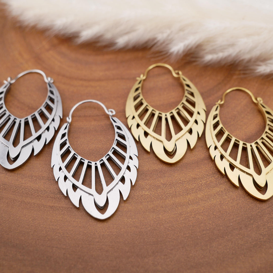 Paar Ohrringe Chirurgenstahl Gold und Silber - JJ-7