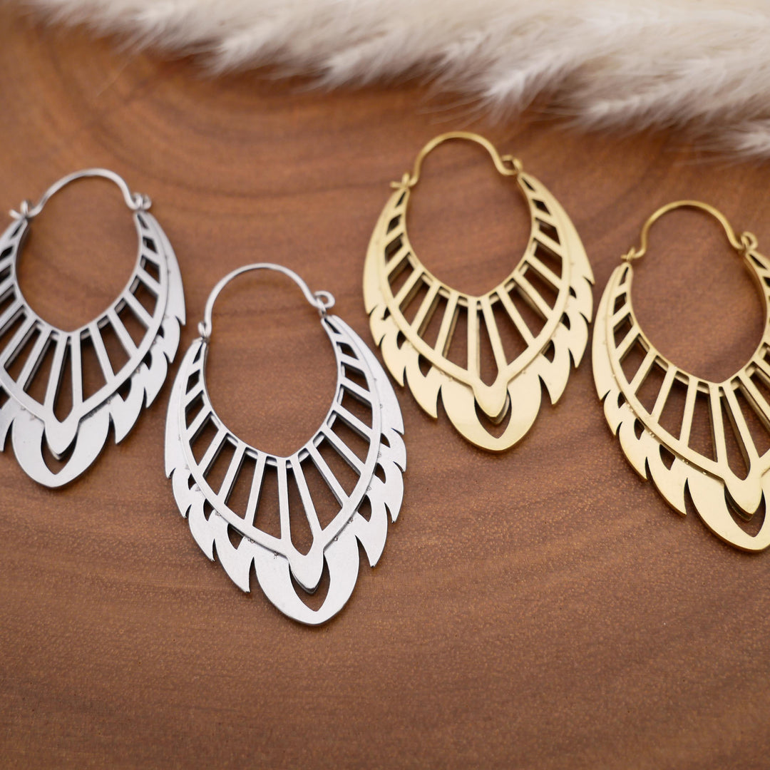 Paar Ohrringe Chirurgenstahl Gold und Silber - JJ-7