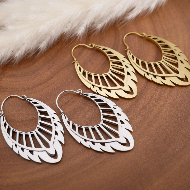 Paar Ohrringe Chirurgenstahl Gold und Silber - JJ-7