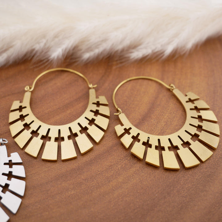 Paar Ohrringe Chirurgenstahl Gold und Silber - JJ-7