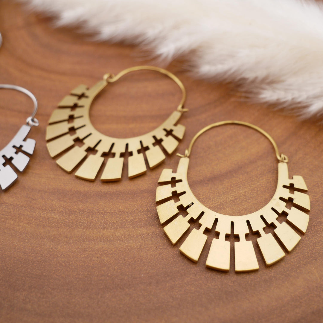 Paar Ohrringe Chirurgenstahl Gold und Silber - JJ-7