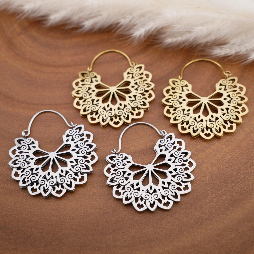 Paar Ohrringe Chirurgenstahl Gold und Silber - JJ-7