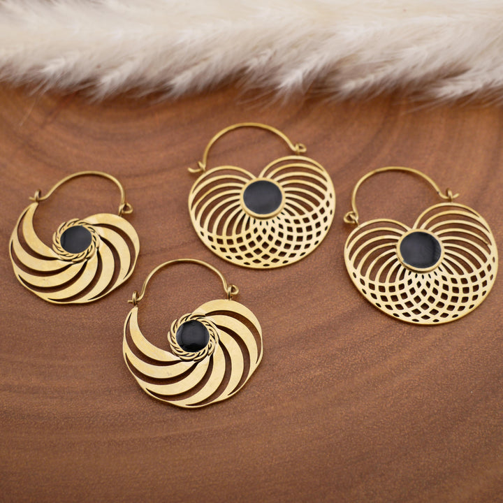 Paar Ohrringe Chirurgenstahl Gold - JJ-7