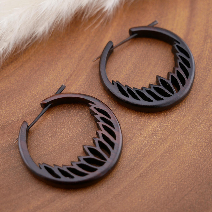 Paar Ohrringe aus Narra Wood - O6